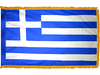 Greece Indoor Presentation Flagpole Set - Oak Pole