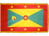 Grenada Indoor Presentation Flagpole Set - 11' Gold Pole