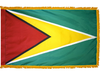 Guyana Indoor Presentation Flagpole Set - 11' Gold Pole