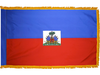 Haiti Indoor Presentation Flagpole Set - Oak Pole