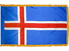 Iceland Indoor Presentation Flagpole Set - 11' Gold Pole