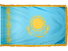 Kazakhstan Indoor Presentation Flagpole Set - Oak Pole