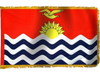 Kiribati Indoor Presentation Flagpole Set - Oak Pole