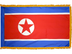 North Korea Indoor Presentation Flagpole Set - 11' Gold Pole