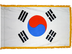 South Korea Indoor Presentation Flagpole Set - 11' Gold Pole