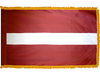 Latvia Indoor Presentation Flagpole Set - 11' Gold Pole