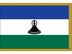 Lesotho Indoor Presentation Flagpole Set - 11' Gold Pole