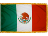 Mexico Indoor Presentation Flagpole Set - 11' Gold Pole