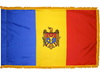 Moldova Indoor Presentation Flagpole Set - Oak Pole