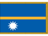 Nauru Indoor Presentation Flagpole Set - 11' Gold Pole