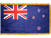 New Zealand Indoor Presentation Flagpole Set - Oak Pole