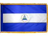 Nicaragua Indoor Presentation Flagpole Set - 11' Gold Pole