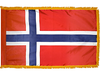 Norway Indoor Presentation Flagpole Set - 11' Gold Pole