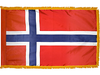 Norway Indoor Presentation Flagpole Set - Oak Pole