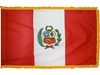 Peru Indoor Presentation Flagpole Set - 11' Gold Pole