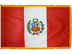 Peru Indoor Presentation Flagpole Set - 11' Gold Pole