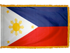 Philippines Indoor Presentation Flagpole Set - 11' Gold Pole