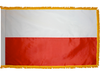 Poland Indoor Presentation Flagpole Set - Oak Pole