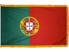 Portugal Indoor Presentation Flagpole Set - Oak Pole