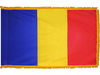 Romania Indoor Presentation Flagpole Set - Oak Pole