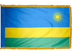 Rwanda Indoor Presentation Flagpole Set - 11' Gold Pole