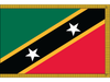 Saint Kitts and Nevis Indoor Presentation Flagpole Set - 11' Gold Pole