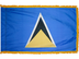 Saint Lucia Indoor Presentation Flagpole Set - 11' Gold Pole