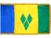 Saint Vincent and the Grenadines Indoor Presentation Flagpole Set - Oak Pole