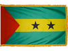 Sao Tome and Principe Indoor Presentation Flagpole Set - 11' Gold Pole