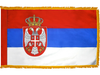 Serbia Indoor Presentation Flagpole Set - 11' Gold Pole