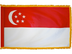 Singapore Indoor Presentation Flagpole Set - 11' Gold Pole