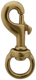 4-3/4" Cast Brass Flag Snap Hook