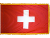 Switzerland Indoor Presentation Flagpole Set - 11' Gold Pole