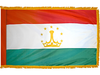 Tajikistan Indoor Presentation Flagpole Set - Oak Pole