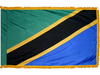 Tanzania Indoor Presentation Flagpole Set - Oak Pole