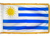 Uruguay Indoor Presentation Flagpole Set - 11' Gold Pole